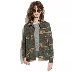 Madewell Camouflage Women's Jacket - Green and Brown